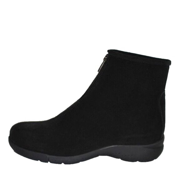 New! La Canadienne Black Tonya Suede Boot Waterproof Platform 9.5 M DD522 - Picture 4 of 6